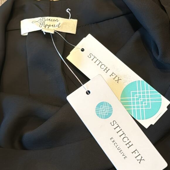 NWT Beacon Apparel Women's Harmony Cowl Neck Blouse Black Size XL - Picture 5 of 7